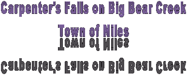 Carpenter's Falls on Big Bear Creek
Town of Niles