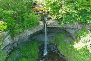 rocks with falling water
